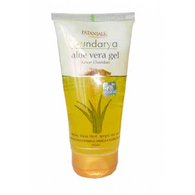 Saundarya Gel di Aloe Vera con Zafferano e Sandalo, 150 ml, Patanjali