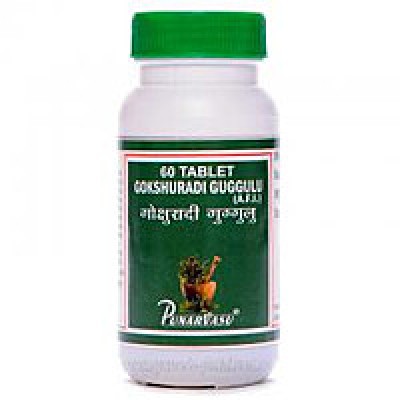 Gokshuradi Guggul, Punarnavasu, 60 tablets - kidney cleansing and prostate health
